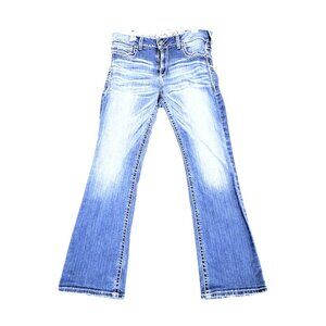 Ariat REAL Denim Jeans Size 33R Blue Boot Bootcut Mid Rise Western Pants